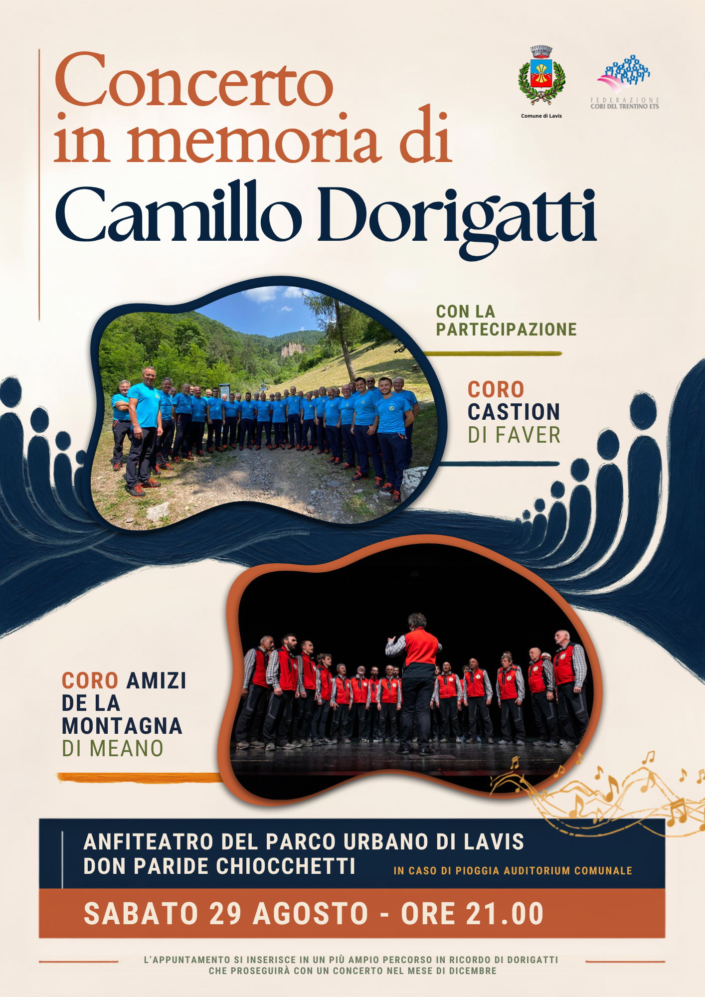 Locandina del concerto in memoria di Camillo Dorigatti