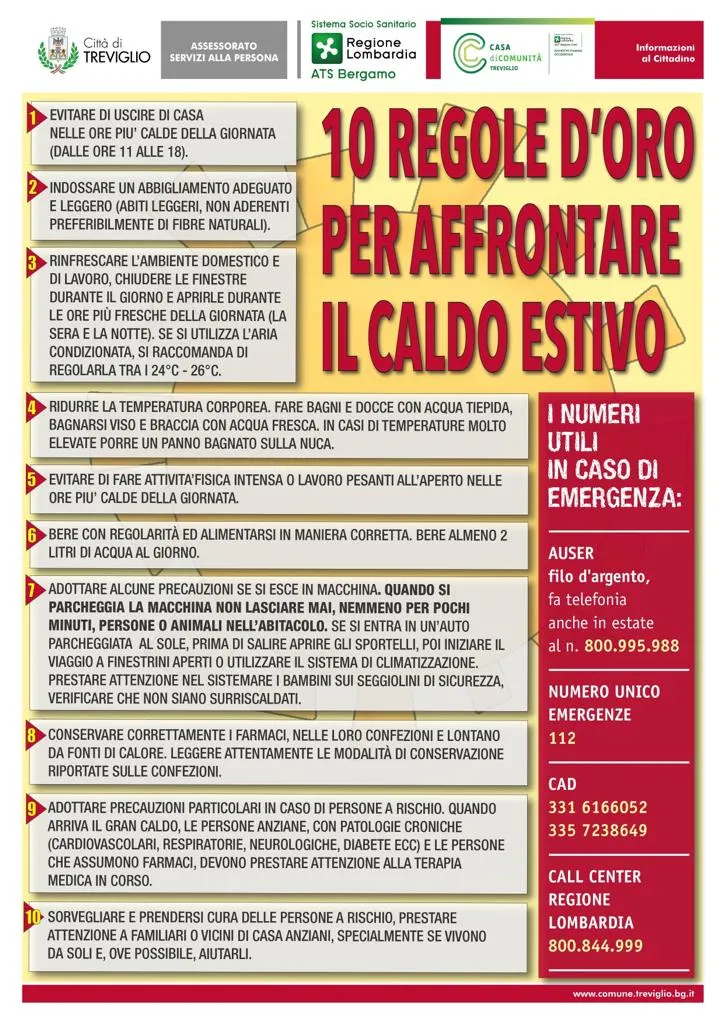 10 regole per affrontare il caldo estivo